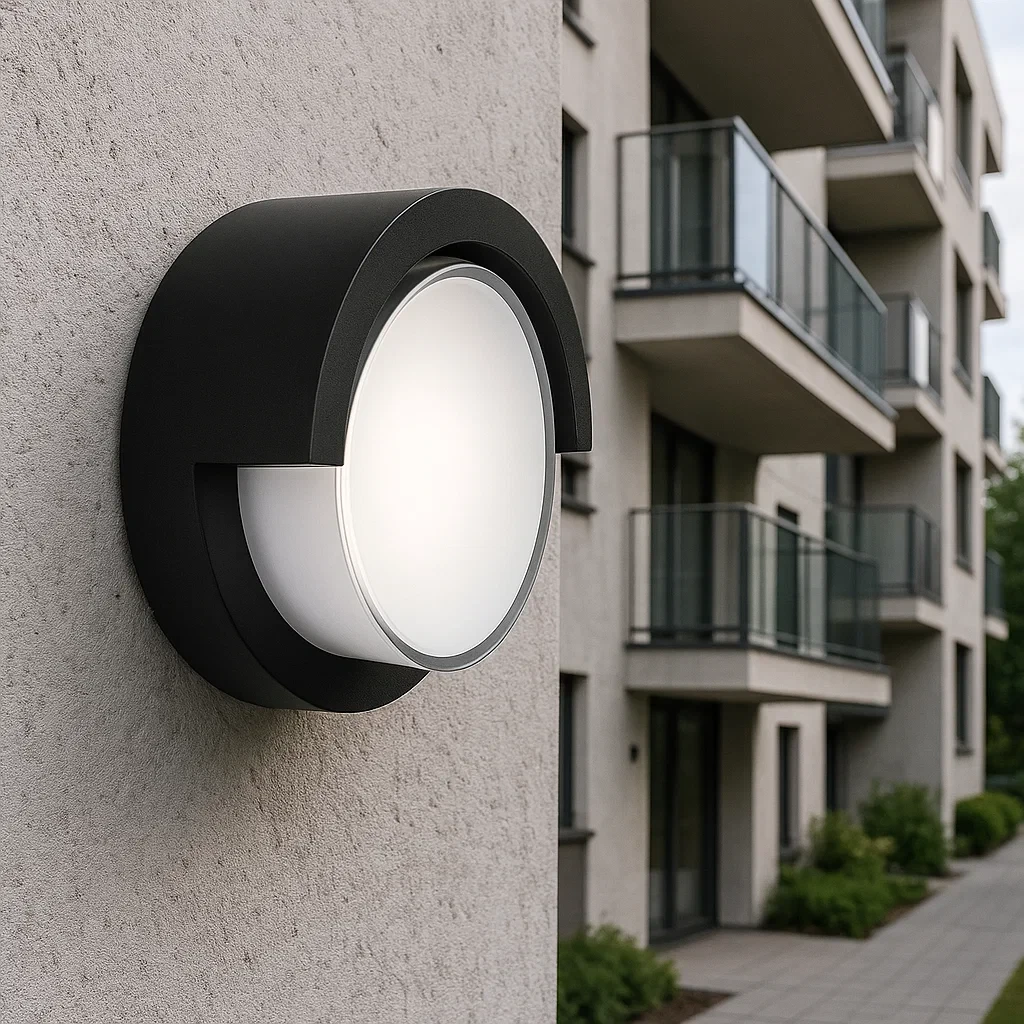 applique da esterno led v-tac vt-827-rd-n 12w 3000k ip65 nera