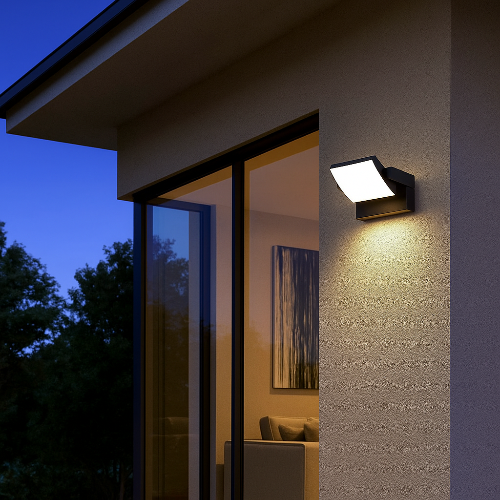 applique led da esterno v-tac vt-11020-b 17w 4000k nera orientabile ip65