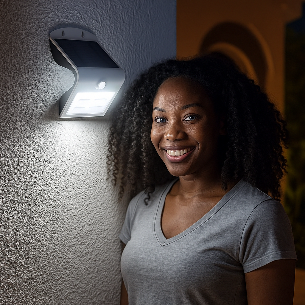 lampada solare led da parete v-tac vt-768 3w con sensore pir ip65
