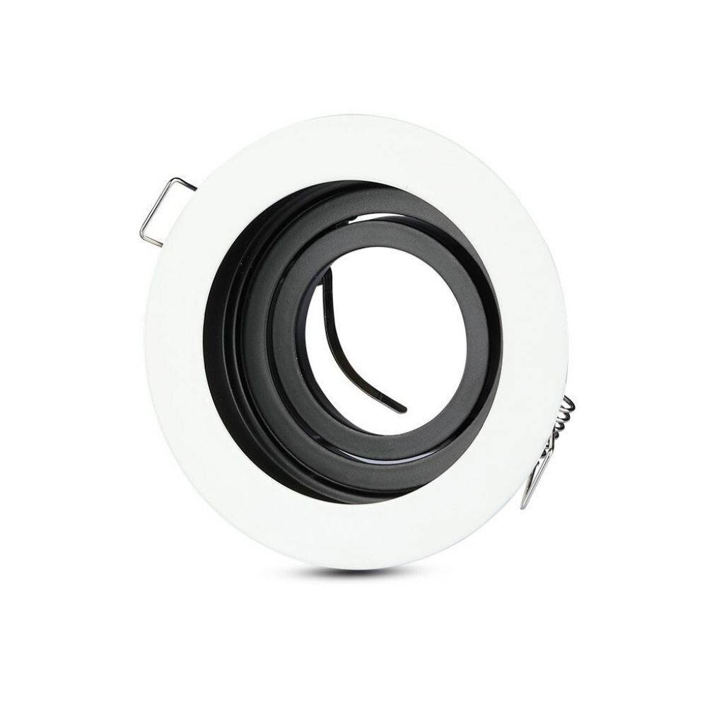 portafaretto da incasso rotondo v-tac vt-781rd-wh gu10 bianco