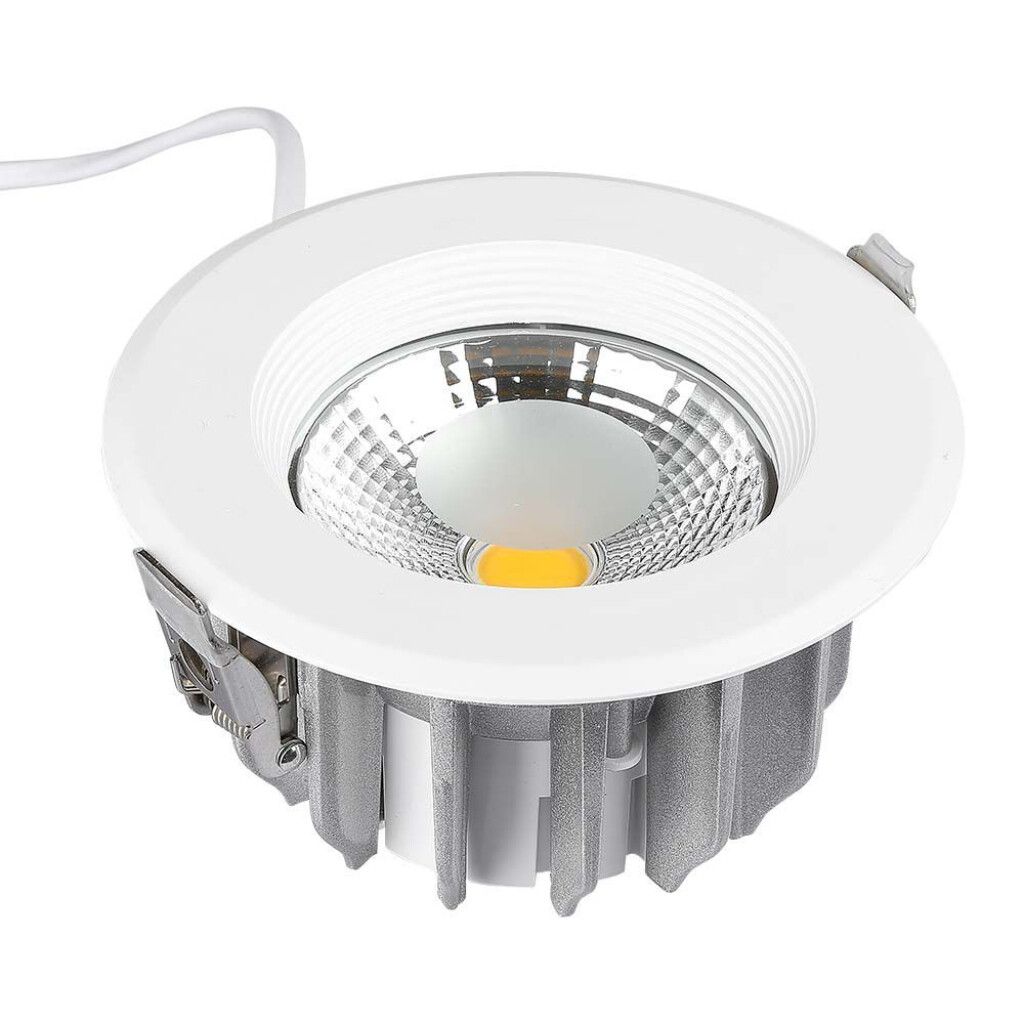 faretto led da incasso v-tac vt-26301-n cob 30w 6500k bianco
