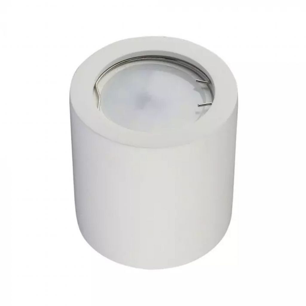 portafaretto a plafone v-tac vt-727rd in gesso bianco gu10