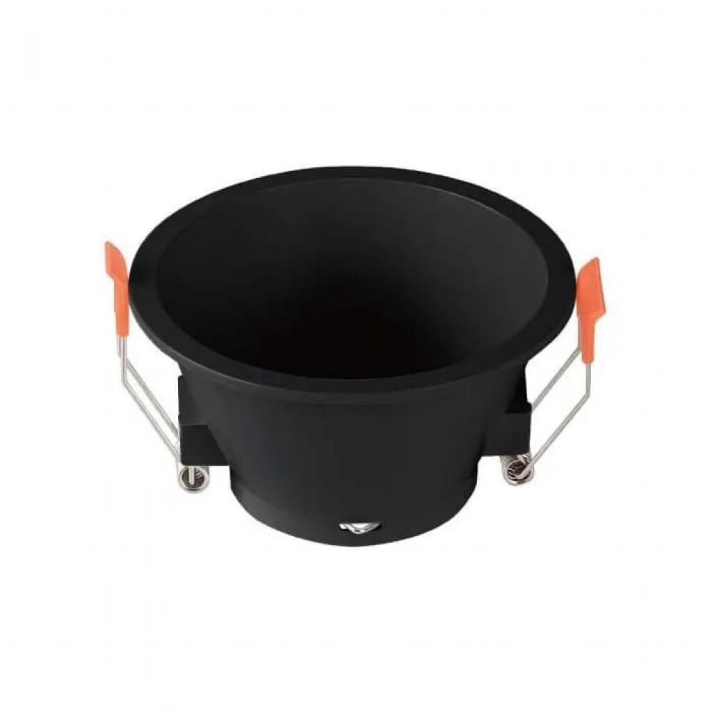 portafaretto da incasso v-tac vt-925-b gu10 rotondo nero