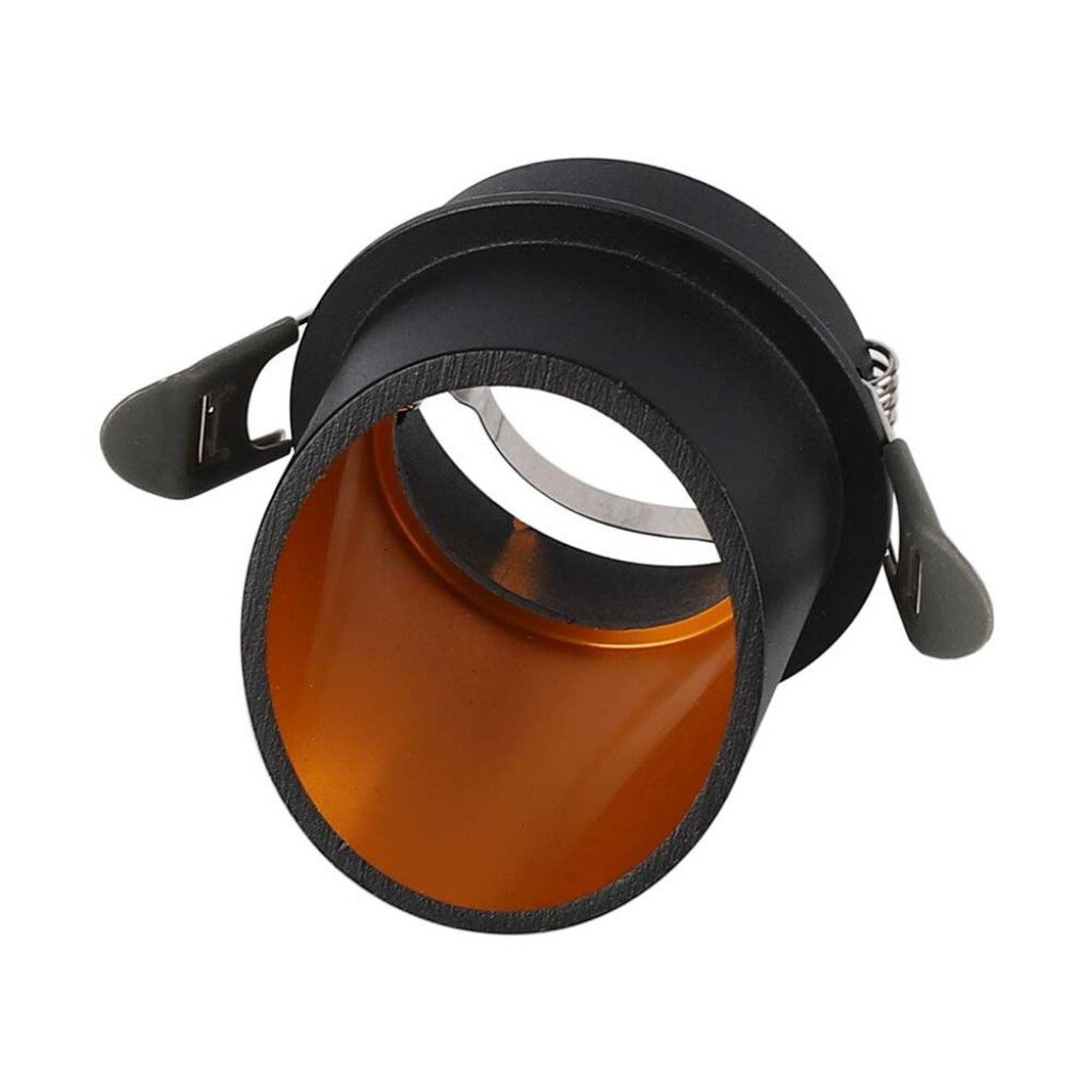 portafaretto da incasso v-tac vt-974rd-b gu10 nero in alluminio