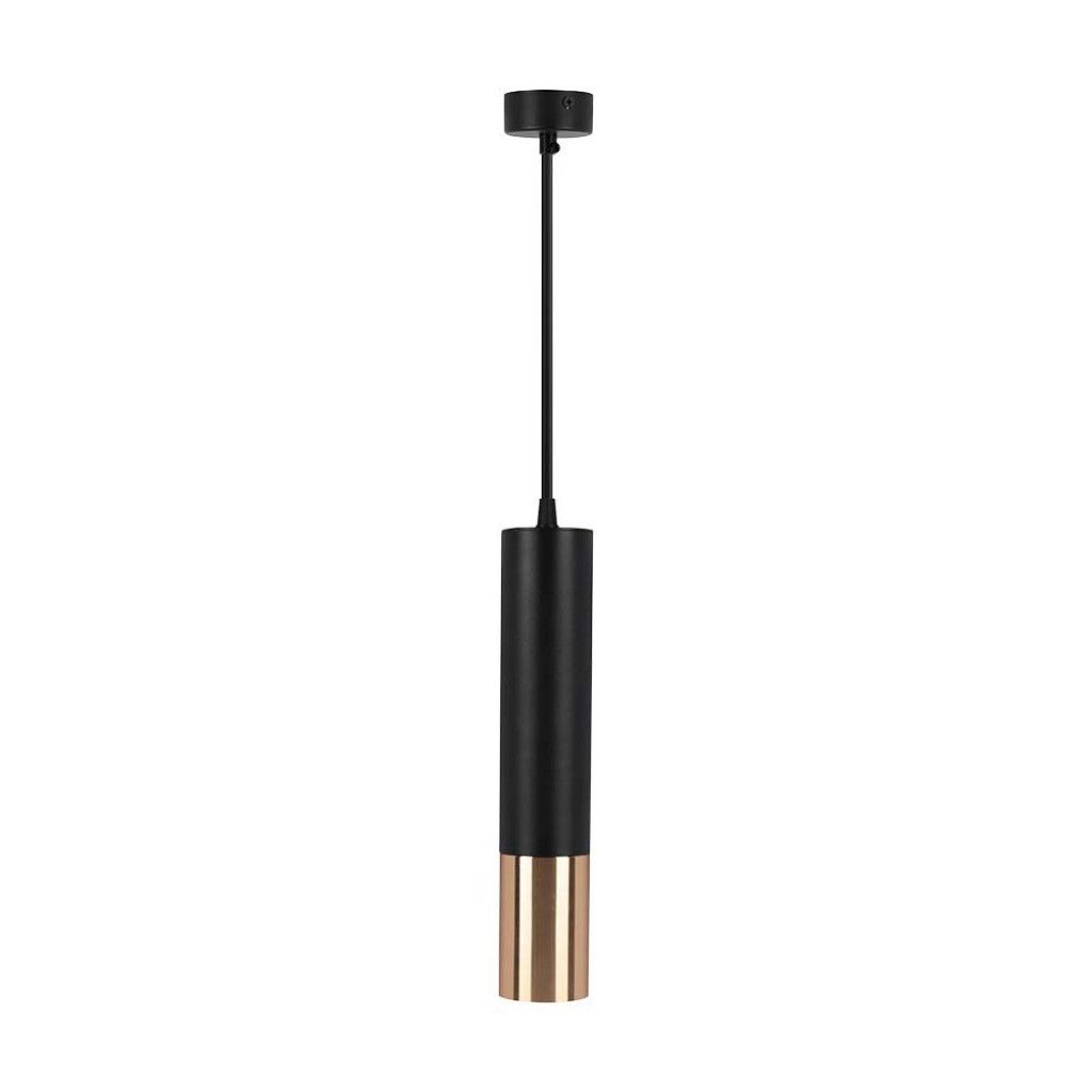 portafaretto a sospensione v-tac vt-977 gu10 nero e oro 30 cm