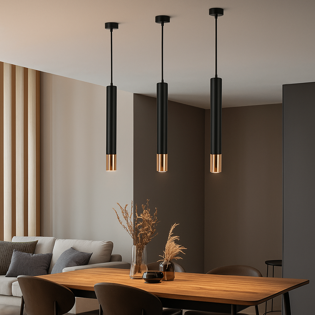 portafaretto a sospensione v-tac vt-977-500 gu10 nero e oro