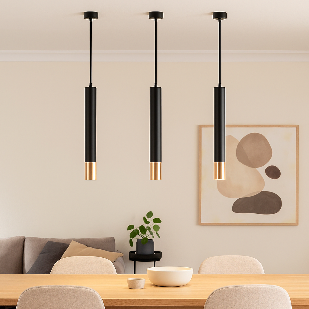 portafaretto a sospensione v-tac vt-977-500 gu10 nero e oro - dettaglio 2