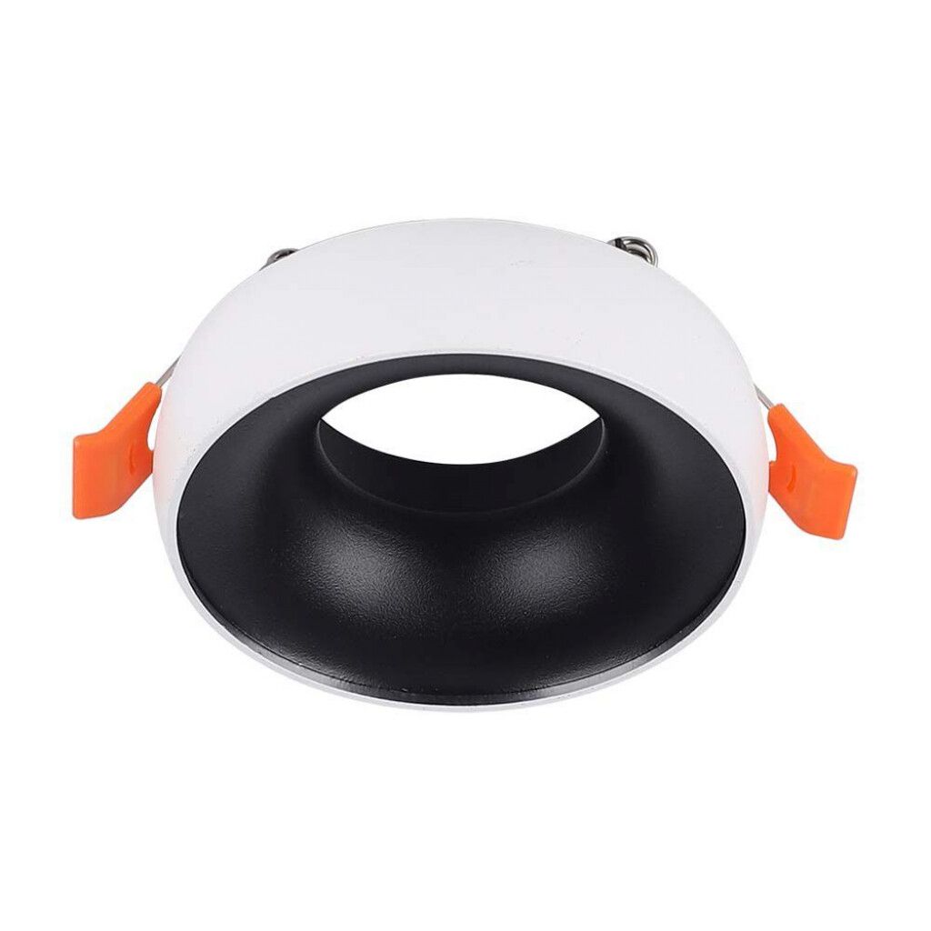 portafaretto da incasso v-tac vt-980rd-wb gu10 bianco e nero