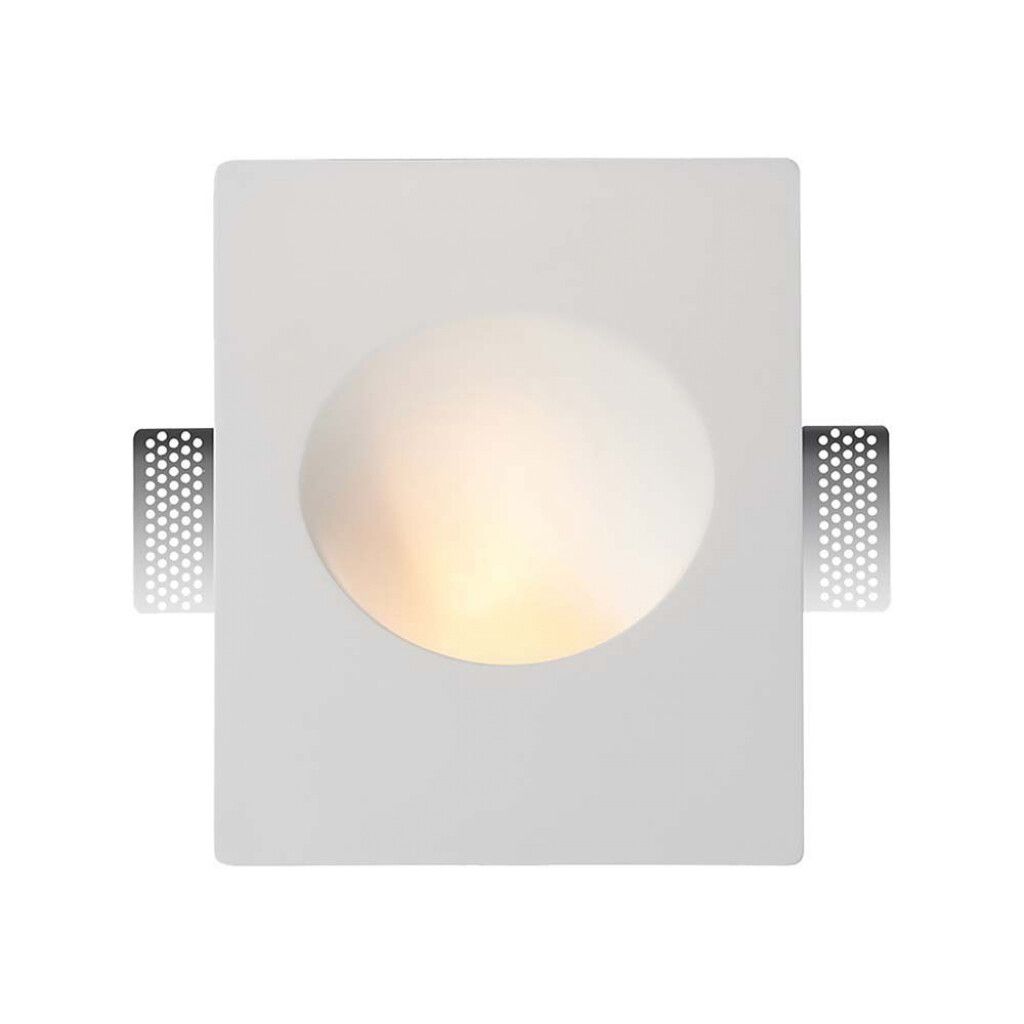 portafaretto da incasso in gesso v-tac vt-11008 gu10 bianco verniciabile