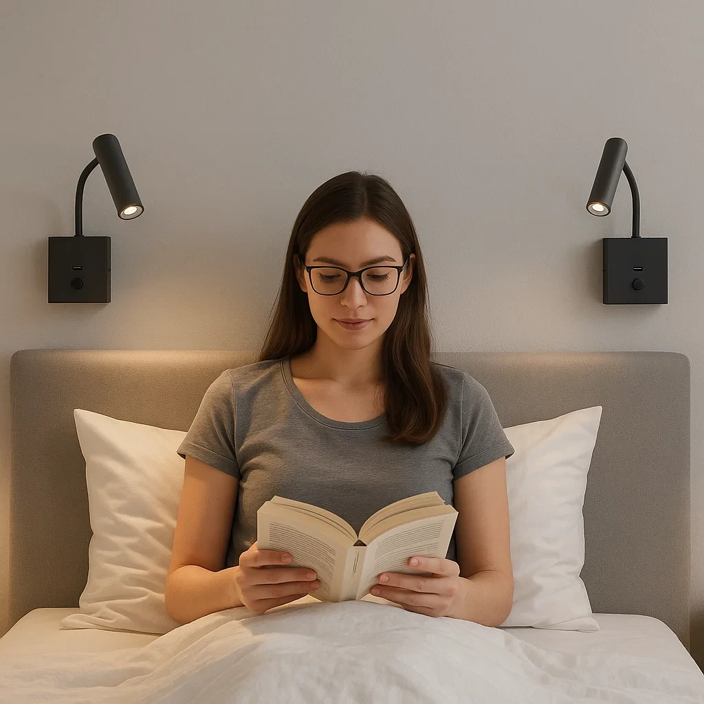 applique led da lettura v-tac vt-2943 3w usb nera 3000k