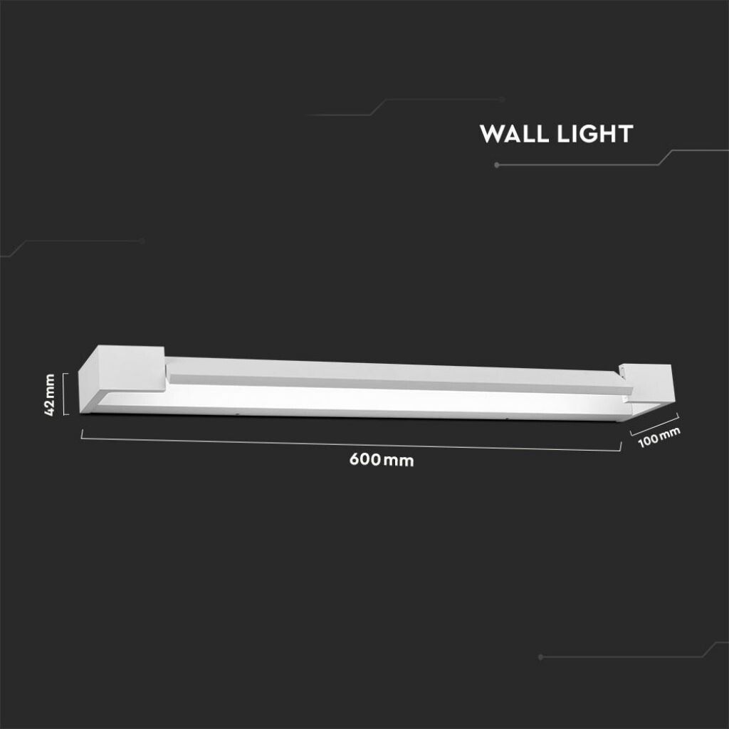 applique led v-tac vt-819-n 18w bianco naturale 4000k ip44 con pannello ruotabile 360° - dettaglio 3
