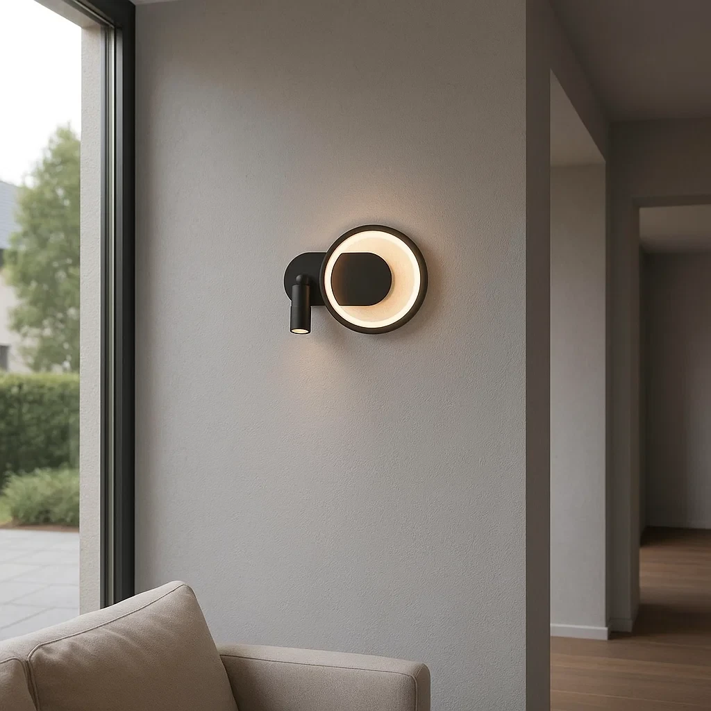 applique led da interno v-tac vt-7906-b nera 14w 4000k - dettaglio 2