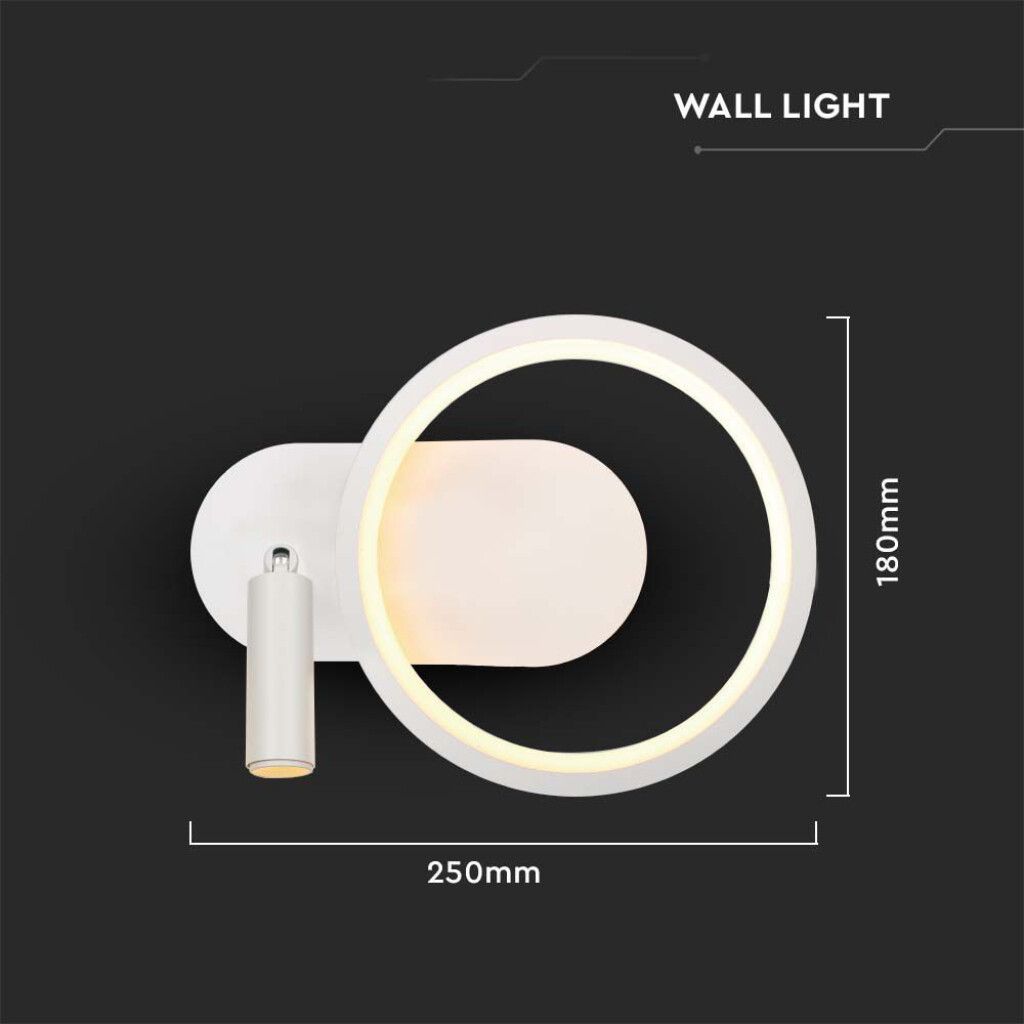 applique led da interno v-tac vt-7906 14w bianca 4000k - dettaglio 3