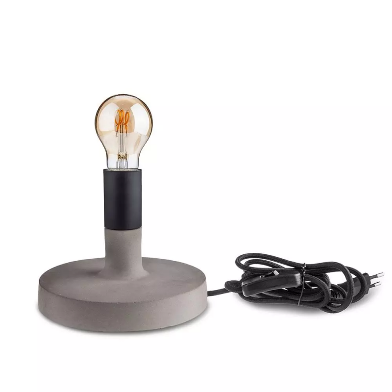 lampada da tavolo v-tac vt-7171 in calcestruzzo con attacco e27