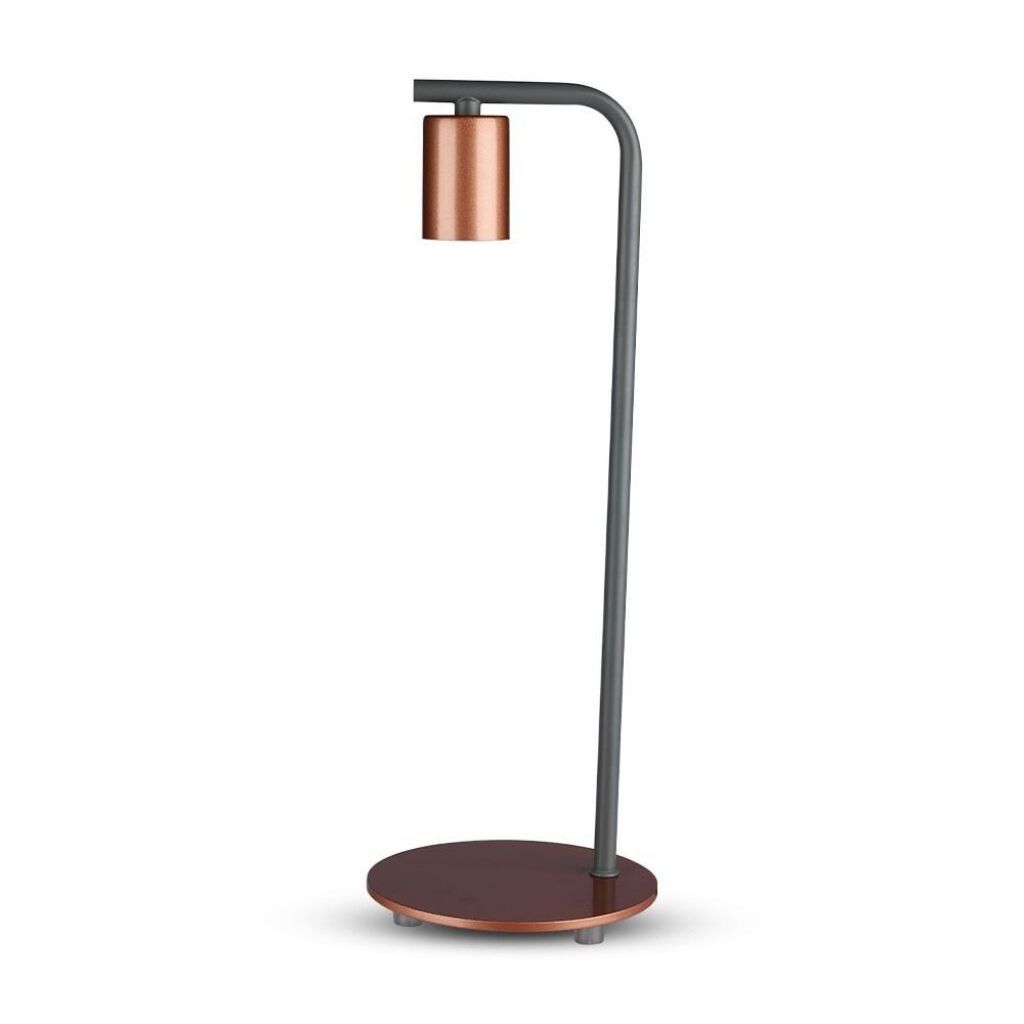 lampada da tavolo v-tac vt-7412 e27 bronzo rosso con interruttore