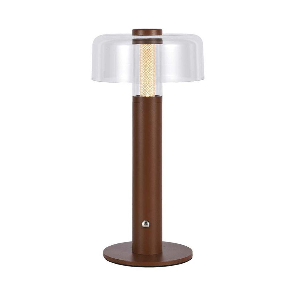 lampada led da tavolo v-tac vt-1049 1w ricaricabile marrone sabbia 3000k - dettaglio 2