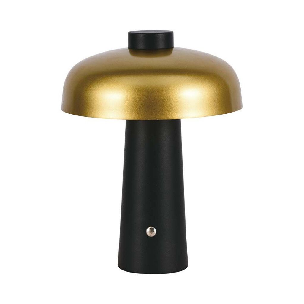 lampada led da tavolo v-tac vt-1050 3w ricaricabile oro e nero 3in1