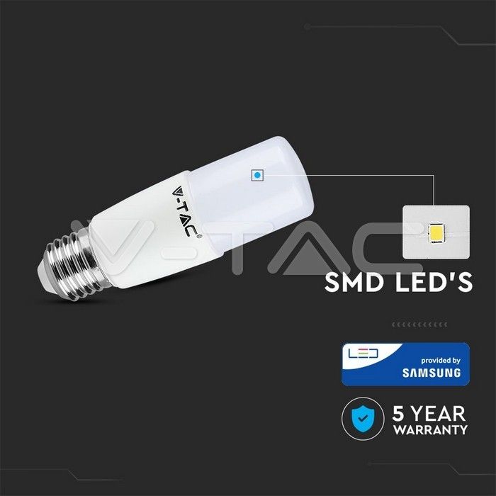 lampadina led v-tac vt-237 8w e27 t37 luce calda 3000k - dettaglio 3
