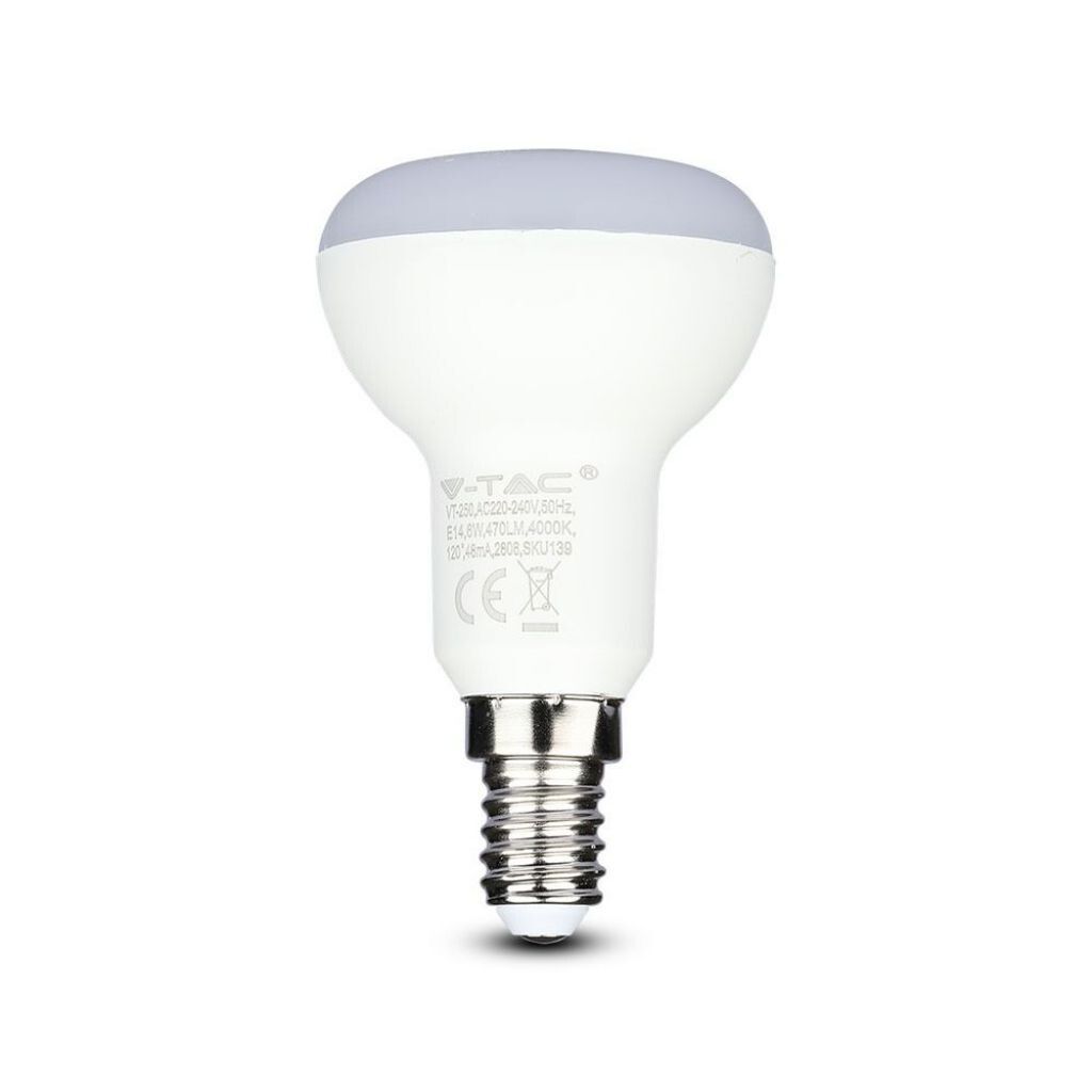 lampadina led v-tac vt-250-n e14 r50 4,8w 4000k chip samsung