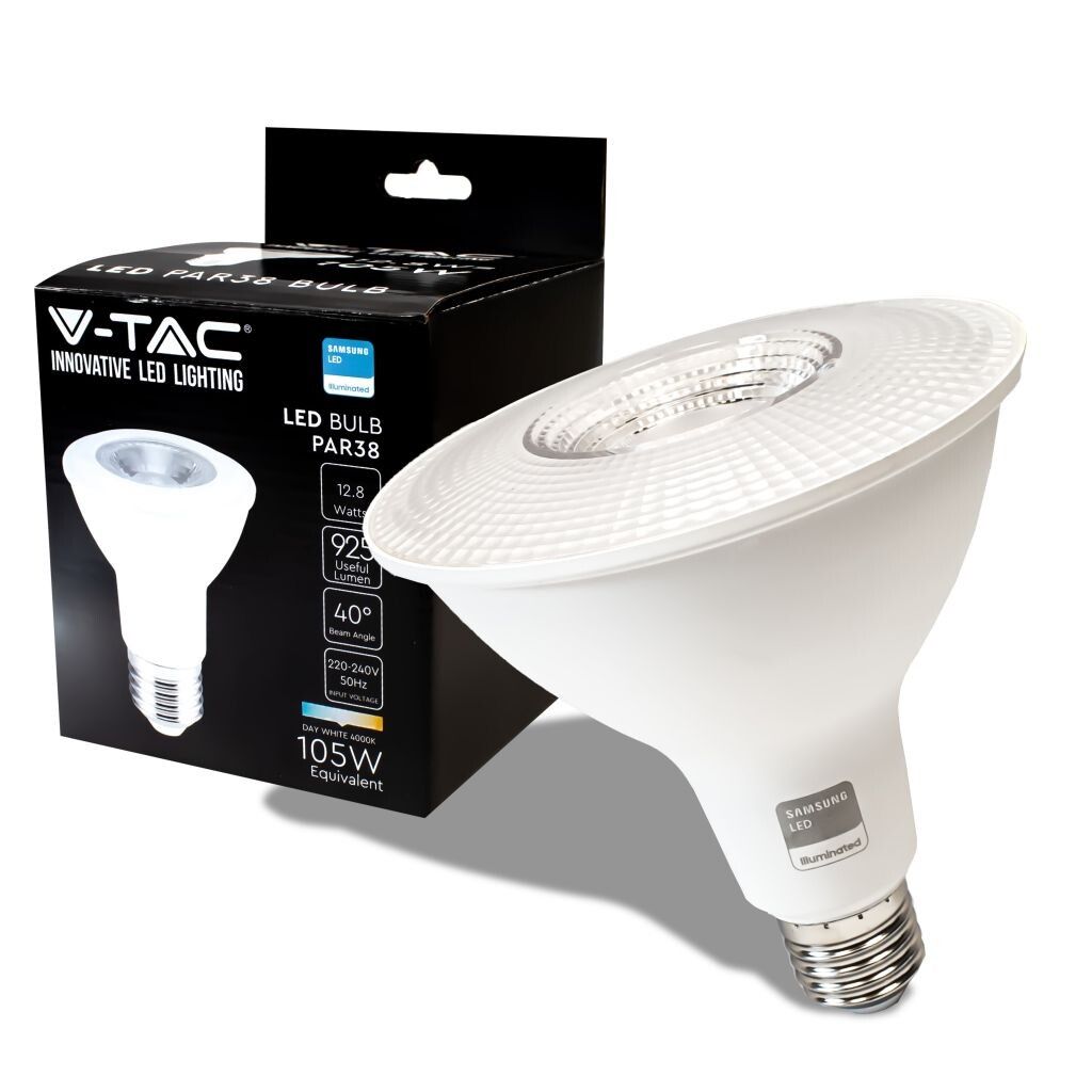lampadina led v-tac vt-238 e27 par38 12,8w 4000k chip samsung