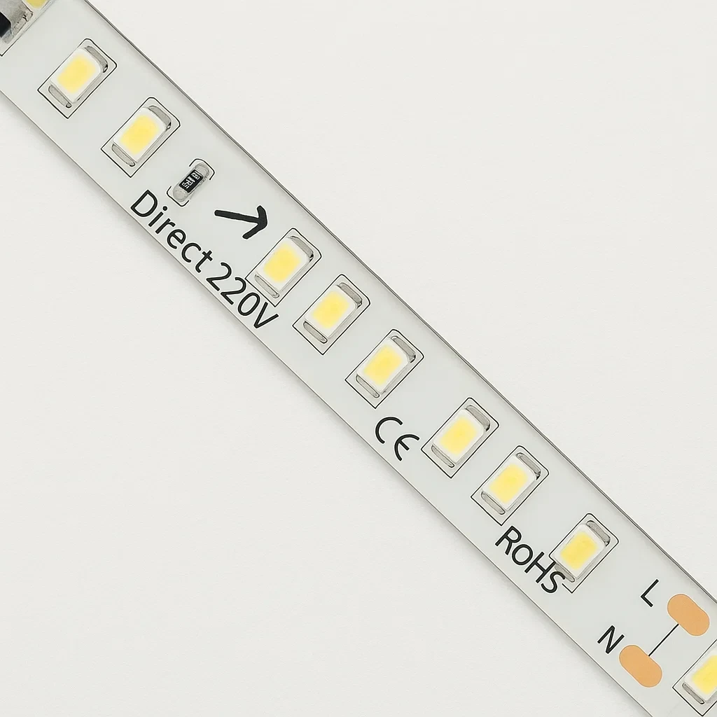 striscia led 220v ip67 terafacatory strip120nw 12w/m luce naturale