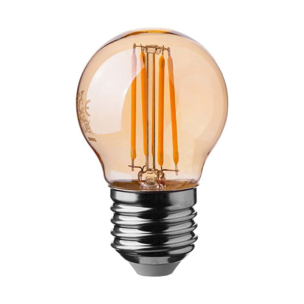 lampadina led v-tac vt-1957-n e27 4w g45 filamento ambrato 2200k