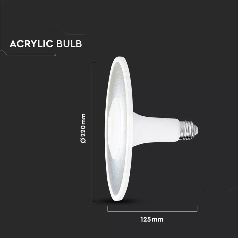 lampadina led v-tac vt-2318 e27 18w ufo 3000k chip samsung - dettaglio 2