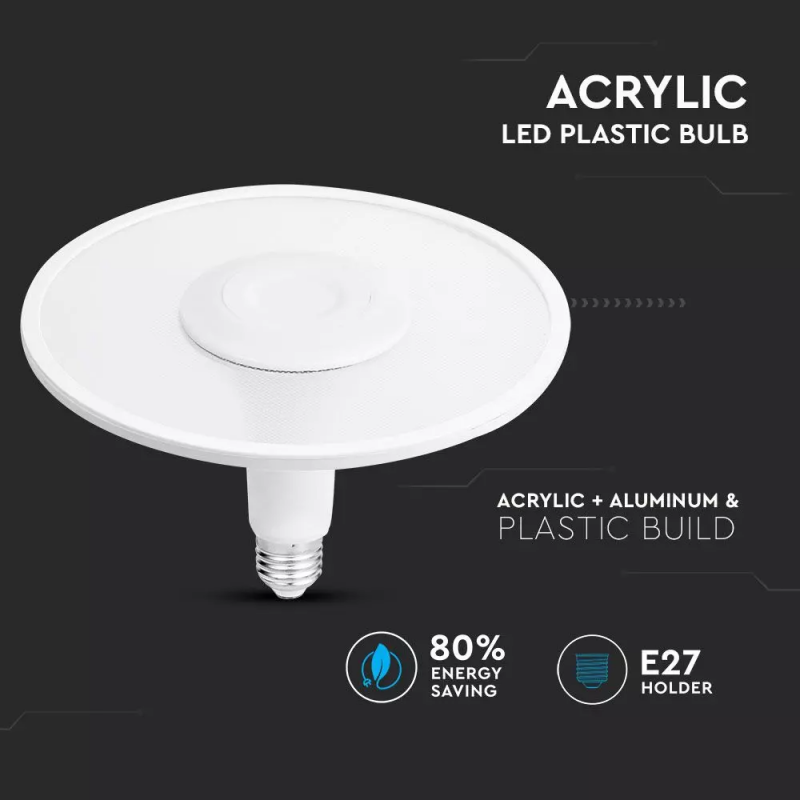 lampadina led v-tac vt-2318 e27 18w ufo 3000k chip samsung - dettaglio 3