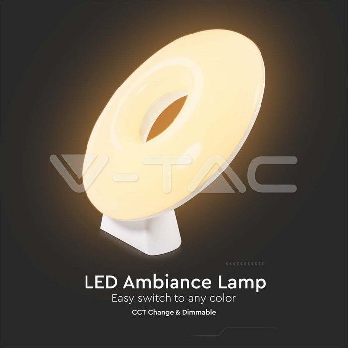 lampada da tavolo smart led v-tac vt-5155 rgb+cct wifi dimmerabile - dettaglio 2