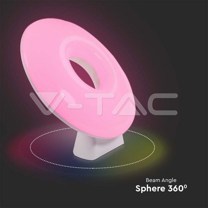 lampada da tavolo smart led v-tac vt-5155 rgb+cct wifi dimmerabile - dettaglio 3