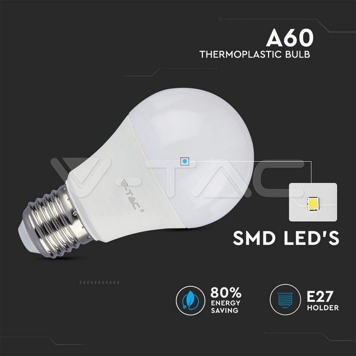 lampadina led v-tac vt-2112 e27 a60 11w 6400k - dettaglio 2