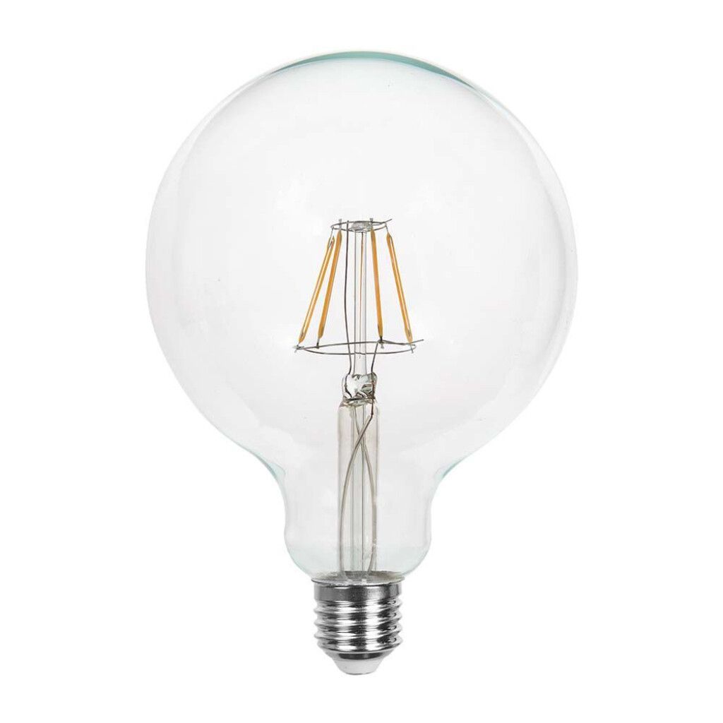 lampadina led v-tac vt-2143 e27 g125 filamento trasparente 12w 3000k