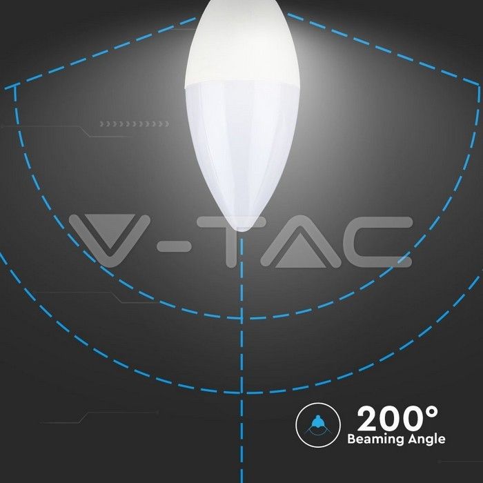 lampadina led a candela v-tac vt-1818 4w e14 2700k - dettaglio 3
