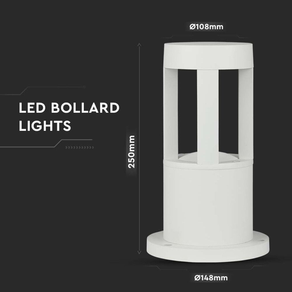 lampione led v-tac vt-830 10w bianco 4000k ip65 - dettaglio 3