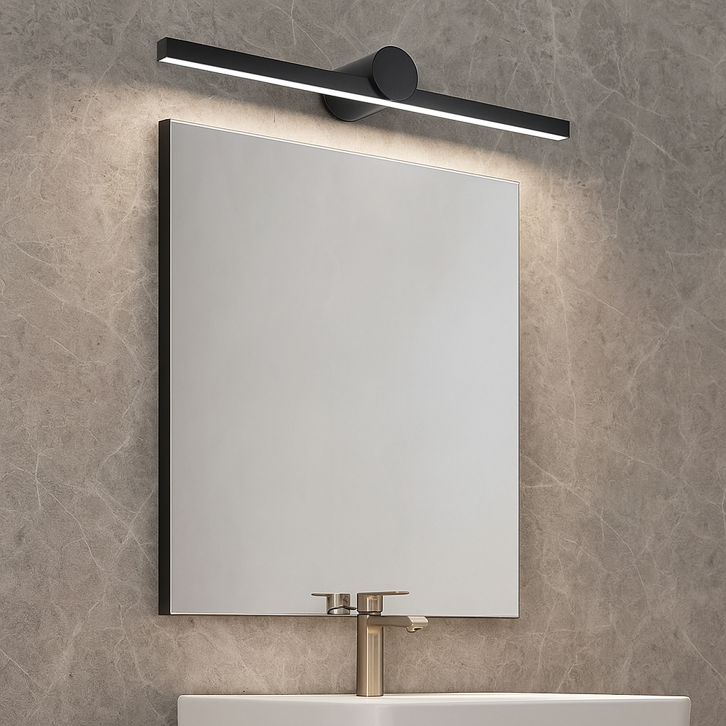 lampada led da specchio v-tac vt-7022-b nera 10w 4000k ip65