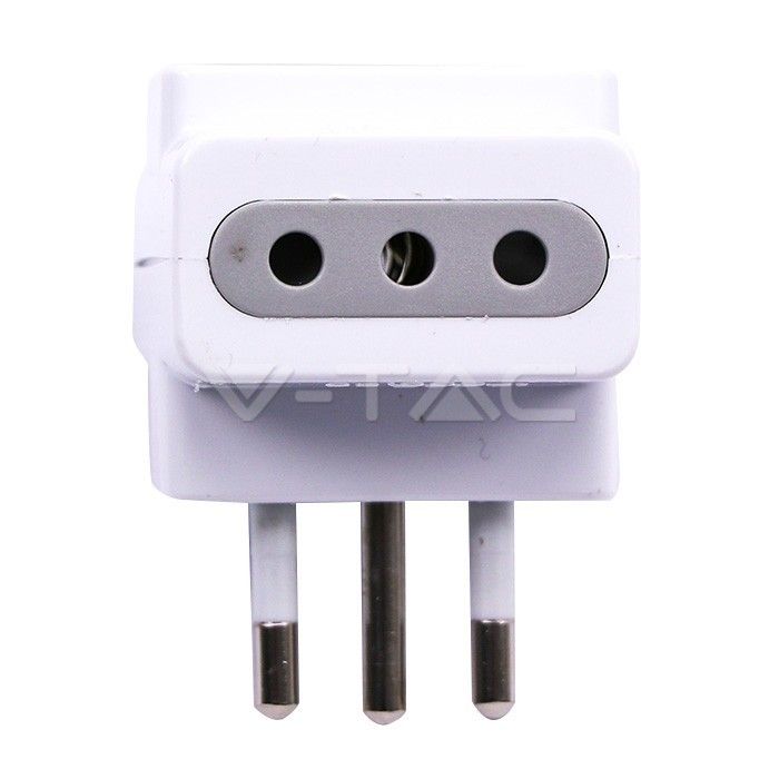 adattatore multiplo v-tac sku 8721 10a con 3 prese italiane