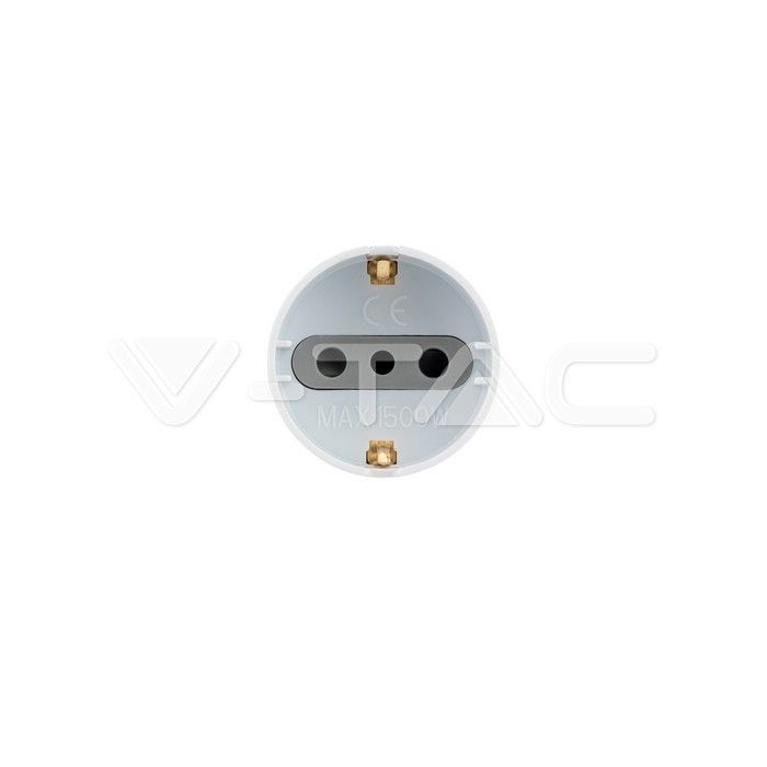 adattatore schuko v-tac adschuk sku 8719 con spina italiana 10a - dettaglio 2