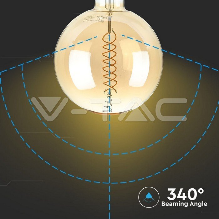 lampadina led a filamento v-tac vt-2158d g200 e27 8w dimmerabile 2000k - dettaglio 2