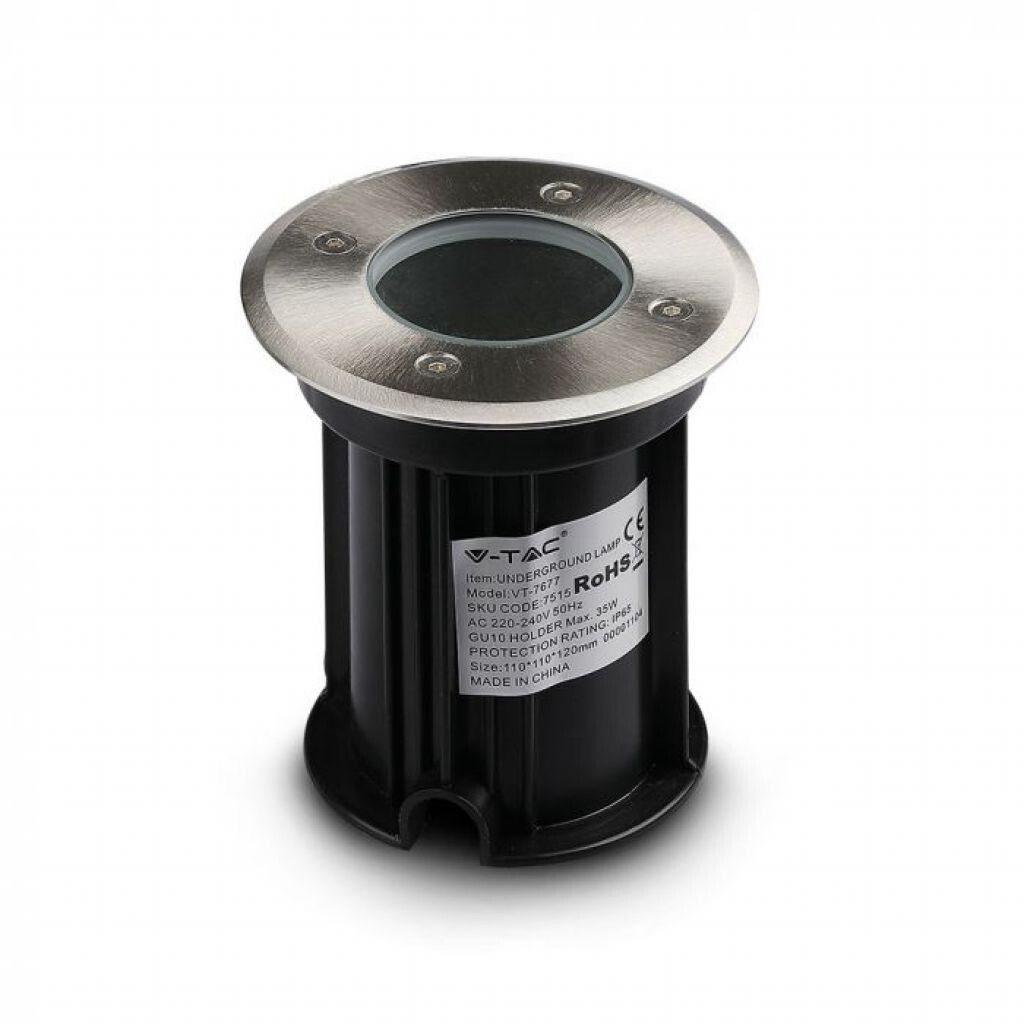 portalampada da interramento calpestabile v-tac vt-7677rd gu10 ip65 rotondo - dettaglio 2