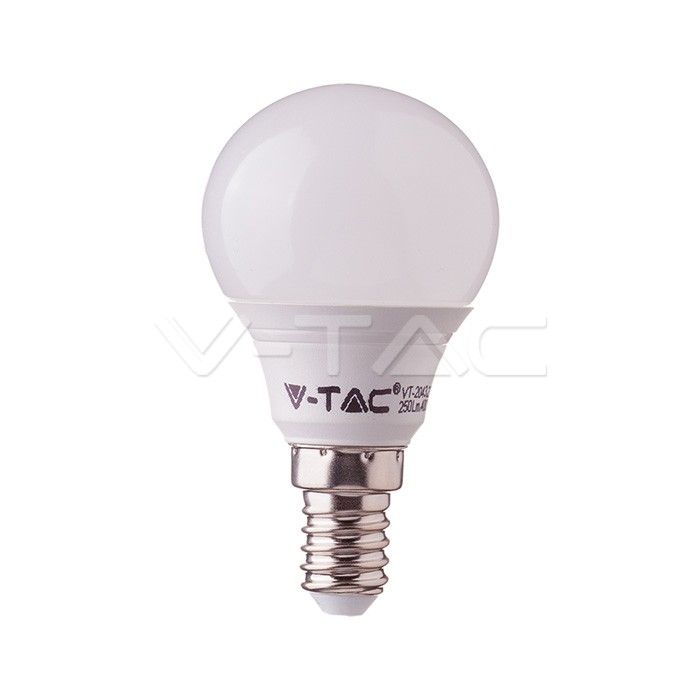 lampadina led v-tac vt-270 7w e14 p45 luce calda 3000k
