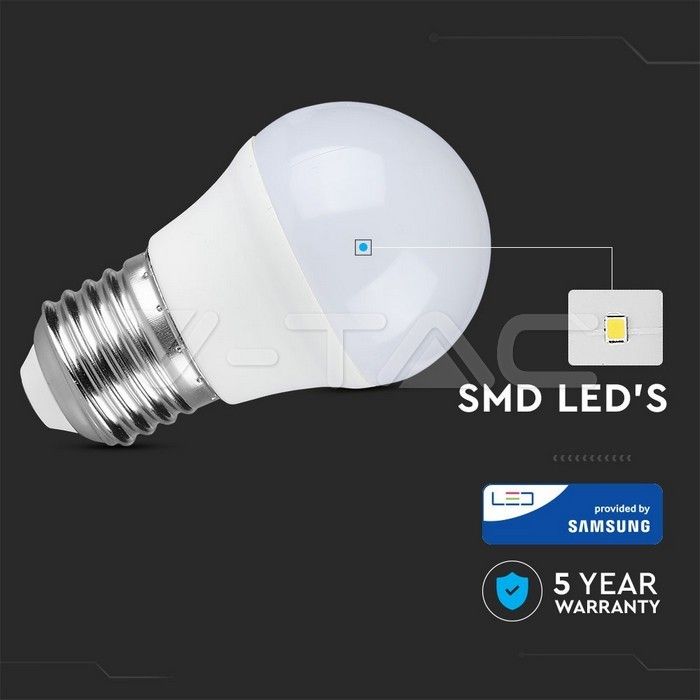lampadina led v-tac vt-290 7w e27 g45 4000k luce naturale - dettaglio 2
