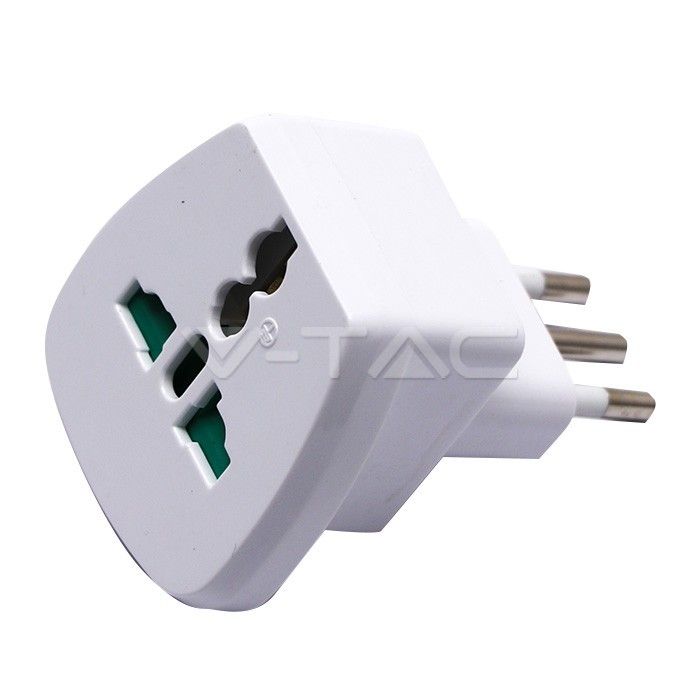 adattatore universale v-tac sku 8747 10a con spina italiana 2p+t - dettaglio 3