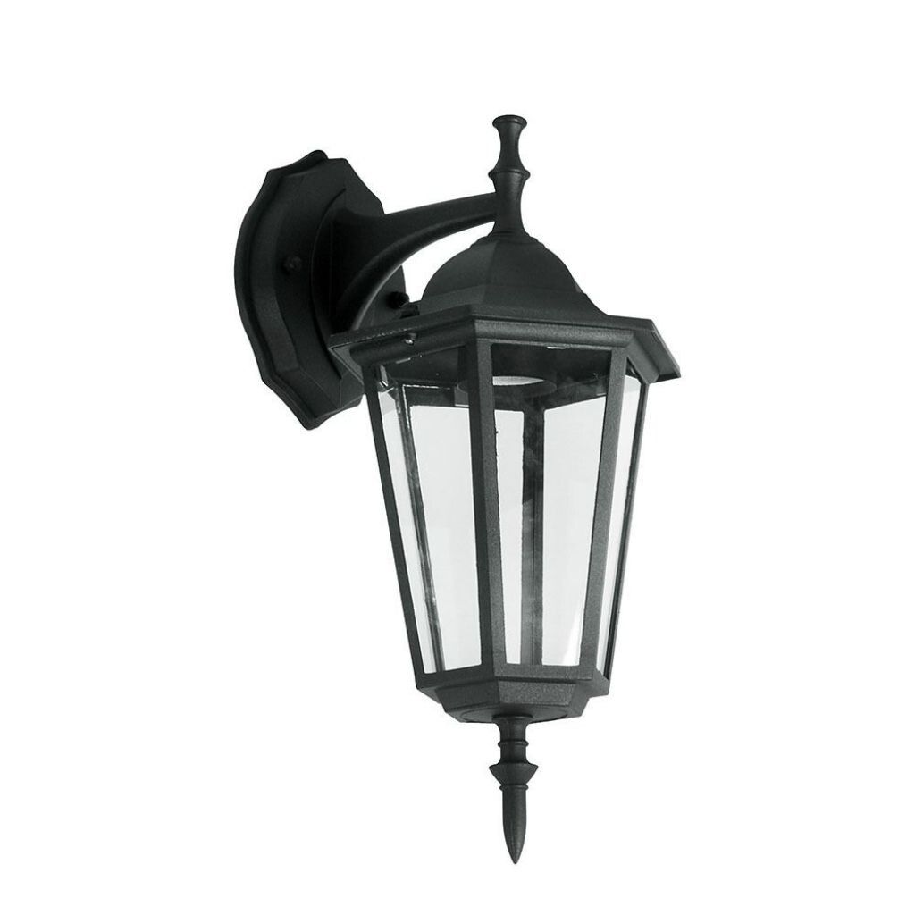 applique da esterno v-tac vt-750-b e27 nera ip44 a lanterna - dettaglio 2