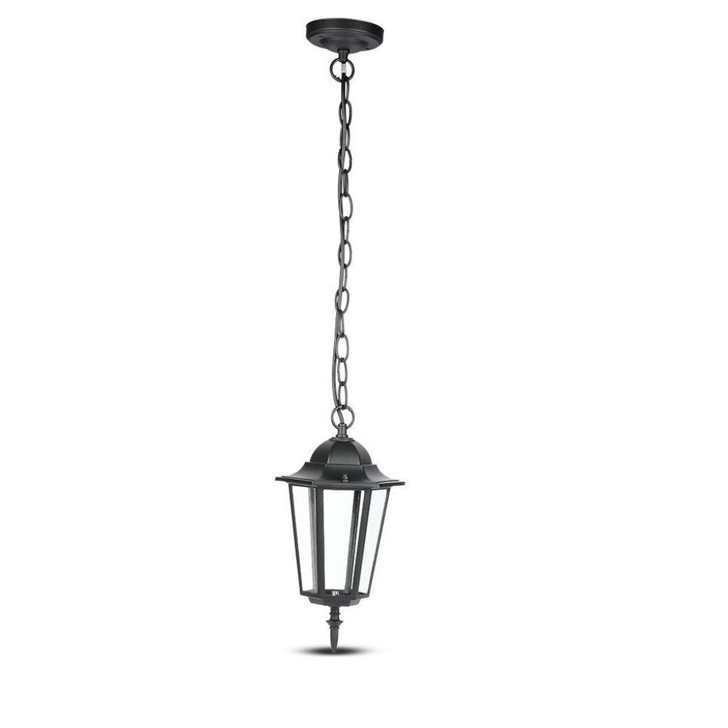 lanterna sospesa da esterno v-tac vt-752-b e27 nero opaco ip44 - dettaglio 2