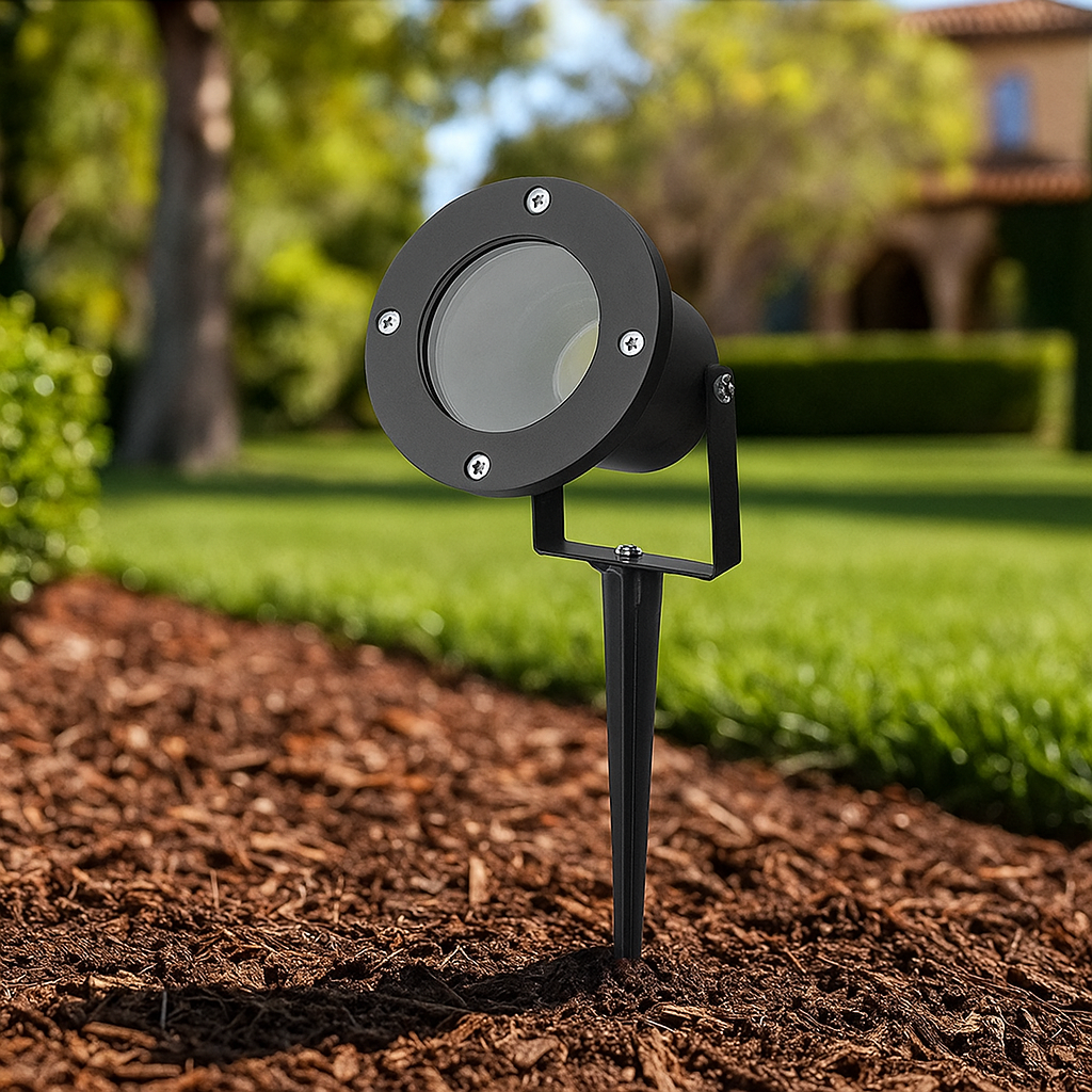 picchetto da giardino v-tac vt-7701 gu10 orientabile nero ip65