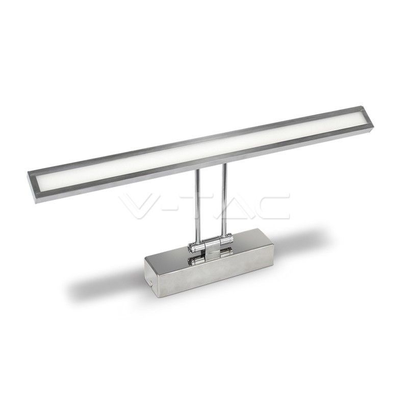 applique led da specchio v-tac vt-7009ch-n 9w 4000k cromo - dettaglio 2