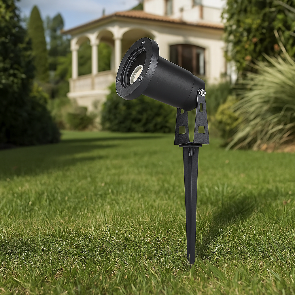 picchetto da giardino v-tac vt-1119 gu10 nero ip65