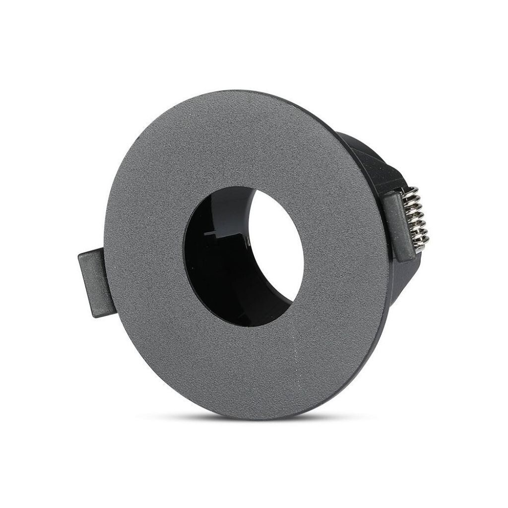 portafaretto da incasso v-tac vt-873 gu10 rotondo nero