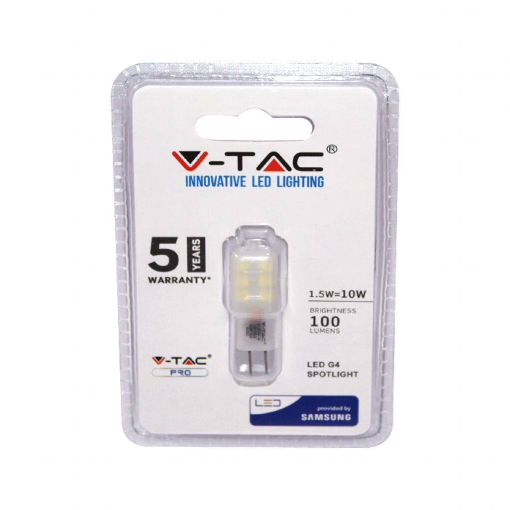 lampadina led g4 v-tac vt-201 1,5w 4000k chip samsung
