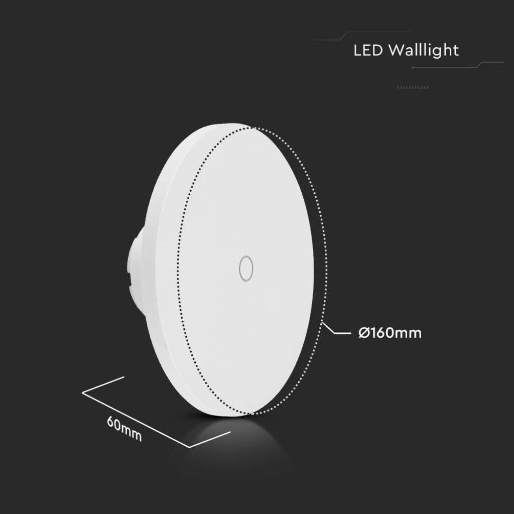 applique led da esterno v-tac vt-83012-w 12w 3in1 dimmerabile ip65 bianca - dettaglio 3